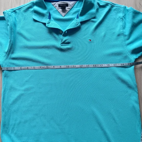 New Tommy Hilfiger Boy's Polo Shirt Short-Sleeve Buttons Blue Extra Large XL 20 - Picture 4 of 10